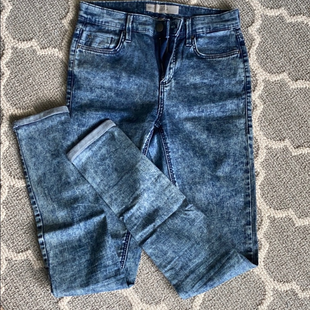 Topshop Blue Denim Jeggings